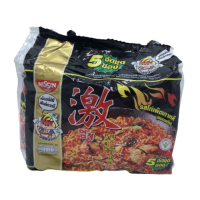 ⚡ถูกที่สุด⚡  Nichin, instant noodles Spicy Korean Chicken Flavor Dry Pack 5 Packs x 60 grams นิชชิน บะหมี่กึ่งสำเร็จรูป รสไก่เผ็ดเกาหลี แบบแห้ง แพ็ค 5ซอง x 60กรัมJR6.4360✨สินค้ามาใหม่✨