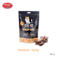 GPE ขนมสุนัข [MANOON] BOO&amp;KO Dog Venison Jerky 50g ขนมหมา  สำหรับสุนัข