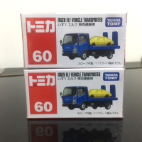 MD โมเดลรถ โมเดลรถ Tomica No.60 Isuzu Elf Vehicle Transporter รถโมเดล