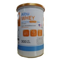 WAY เวย์โปรตีน ALBU WHEY อัลบูเวย์ เวย์โปรตีน Isolate ไอโซเลต พาวเดอร์ Albu Whey 300g (ควรบริโภคก่อน 150123) Whey Protein  อาหารเสริม