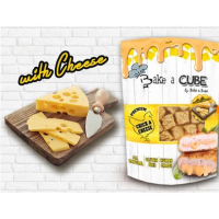 GPE ขนมสุนัข Bake a Cube by Bake n Bone - Chicken &amp; cheese  เกรดพรีเมียมแบบลูกเต๋า รสเนื้อไก่และชีสอบแห้ง (70g.) ขนมหมา  สำหรับสุนัข