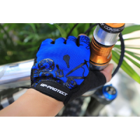 HAN ถุงมือขับรถ ถุงมือครึ่งนิ้ว มอเตอร์ไซค์ จักรยาน   (สีน้ำเงิน) Motorcycle/gloves-D36-Blue ถุงมือมอเตอร์ไซค์ ถุงมือใส่ขับรถ