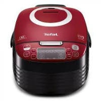 DOW หม้อหุงข้าว TEFAL  Fuzzy Spherical (750 วัตต์, 1.5 ลิตร) รุ่น RK7405 สีดำ-แดง หม้อหุงข้าวไฟฟ้า  หม้อหุงข้าวดิจิตอล