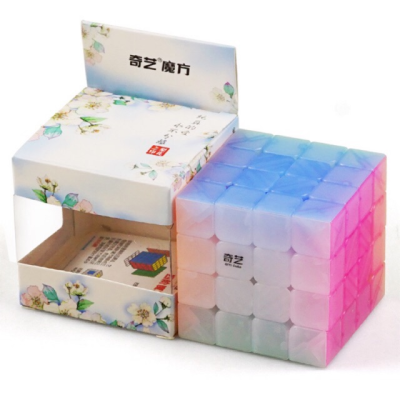 รูบิค Rubik 4x4 QiYi  สี พุดดิ้ง Pudding  StickerLess หมุนลื่น พร้อมสูตร คุ้มค่า ของแท้ 100% รับประกันความพอใจ พร้อมส่ง