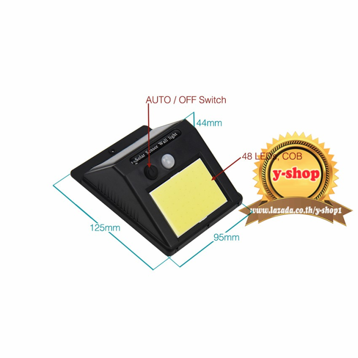 hotลดราคา-solar-motion-sensor-light-48cobไฟติดผนังโซล่าเซลล์พลังงานแสงอาทิตย์-มีไฟหรี่-2โหมด-ที่ชาร์จ-แท็บเล็ต-ไร้สาย-เสียง-หูฟัง-เคส-airpodss-ลำโพง-wireless-bluetooth-โทรศัพท์-usb-ปลั๊ก-เมาท์-hdmi-สา