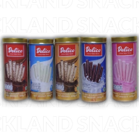 !!ลดเฉพาะวันนี้!! (Chocolate ??) อร่อยใหม่ Delico เวเฟอร์แท่งสอดไส้ cream wafer stick มีหลายรสจ้า (100กรัม) KM16.5753!!สินค้าขายดี!!