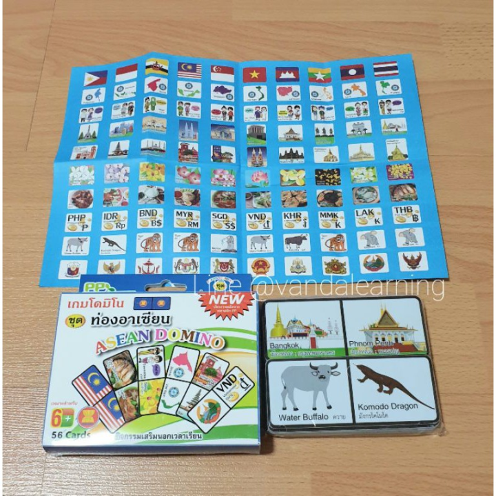 สินค้าเกรดพรีเมี่ยม-คุณภาพดี-เกมโดมิโนท่องอาเซียน-56-ชิ้น-asean-domino-et525-ถูกที่สุด-ลด-30