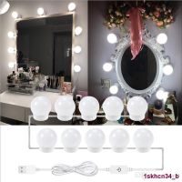 WAI ไฟปิงปอง [สินค้าพร้อมส่ง] LED Vanity Mirror Light ปรับได้3สี-ปรับสว่างได้10ระดับ ไฟแต่งหน้า  ติดกระจก ไฟโต๊ะเครื่องแป้ง. ไฟประดับ  ไฟตกแต่ง