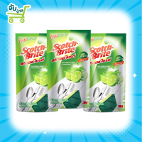 Scotch-Brite Dish Washing 550 ml. สก๊อตซ์-ไบรต์ น้ำยาล้างจานสูตรเข้มข้น 550 มล. แพ็ค 3 ถุง