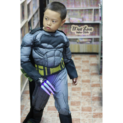 BAB ชุดของขวัญเด็กแรกเกิด ในสต็อกในกรุงเทพ◈☒พร้อมส่ง Cosplay Batman ชุดแบทแมน มีกล้าม ชุดซุปเปอร์ฮีโร่ ชุดฮีโร่ ชุดของขวัญเด็กอ่อน เซ็ตเด็กแรกเกิด