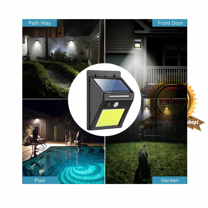 hotลดราคา-solar-motion-sensor-light-48cobไฟติดผนังโซล่าเซลล์พลังงานแสงอาทิตย์-มีไฟหรี่-2โหมด-ที่ชาร์จ-แท็บเล็ต-ไร้สาย-เสียง-หูฟัง-เคส-airpodss-ลำโพง-wireless-bluetooth-โทรศัพท์-usb-ปลั๊ก-เมาท์-hdmi-สา