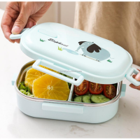 KL กล่องข้าวเก็บอุณภูมิ ใช้ในบ้านทุกวัน✸กล่องข้าวสแตนเลสรูปสัตว์ กล่องใส่อาการ 2ช่อง พกพาสะดวก คุณภาพดี เก็บอุณหภูมิได้ดี ทนทานใช้งานง่าย ขนา กล่องข้าว กล่องอาหาร