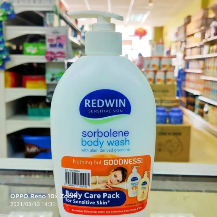 Redwin Sensitive Skin Sorbolene Body Wash 500ml Lazada