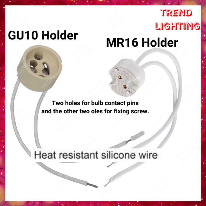 GU10 MR16 GU5.3 G4 Holder Wire Connector Halogen Lamp LED Bulbs Holder Base Socket for Spotlight