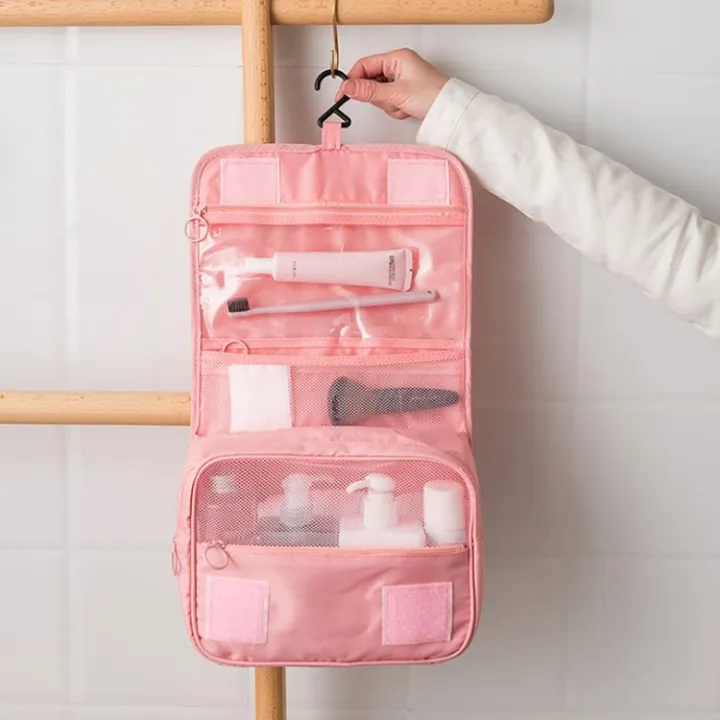 Travel Kit Organizer Bathroom Cosmetic Hanging Toiletry Bag Lazada PH