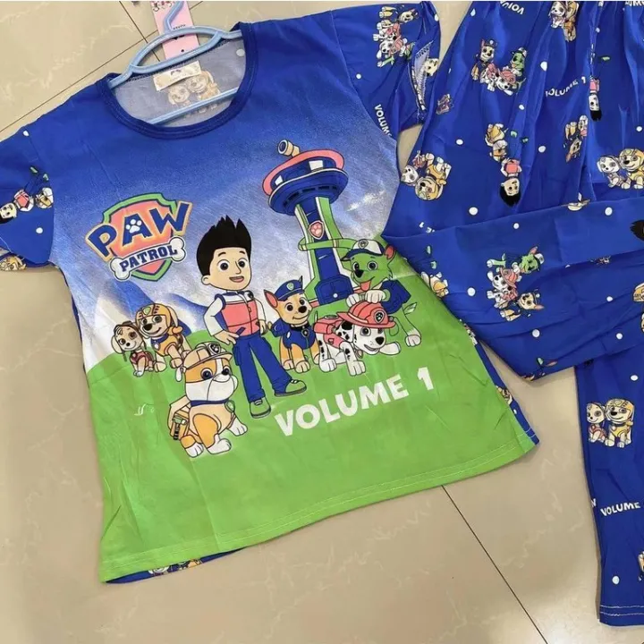 Boys shortsleeved assorted cartoon cute pajamas set | Lazada PH