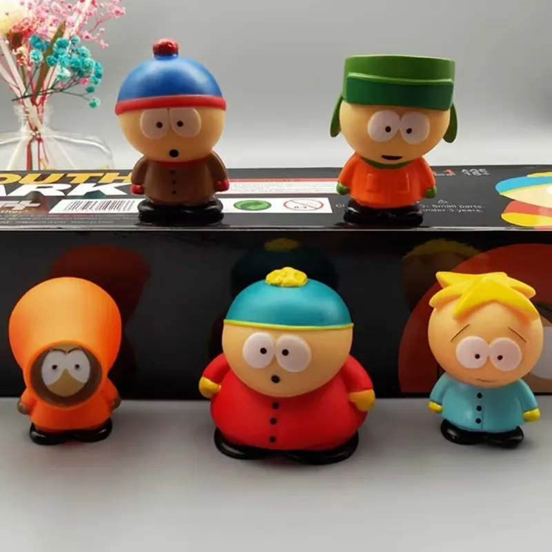 South Park Figures Toys 5-Piece Set of Cartoon Characters Eric Cartman,  Stan Mar