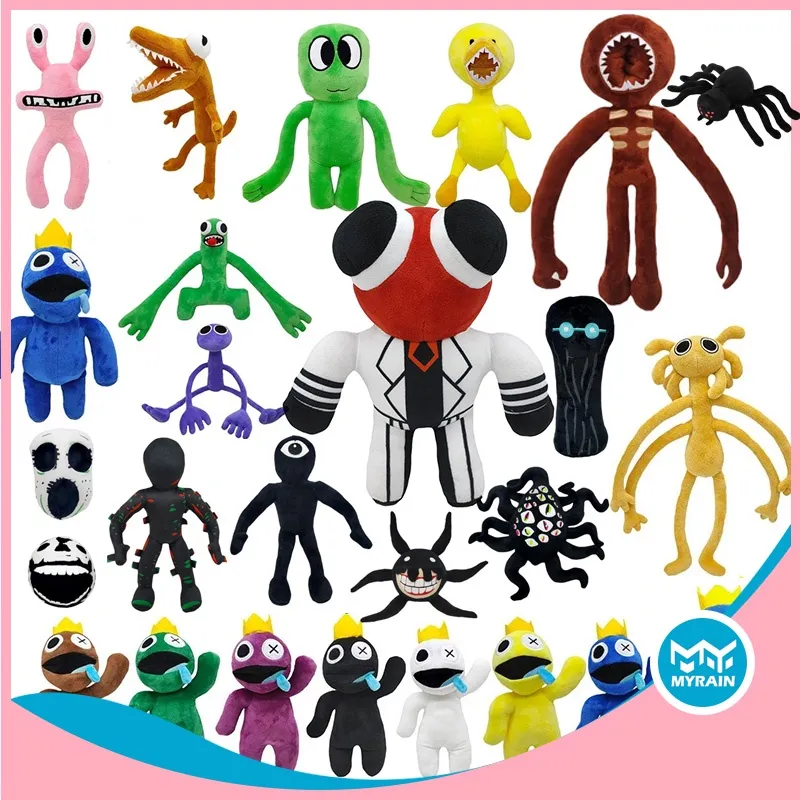 Cartoon Roblox Rainbow Friends Doors Horror Plush Toys Stuffed Animals  Figure Doll For Kids Boys Girls Xmas Gifts_c