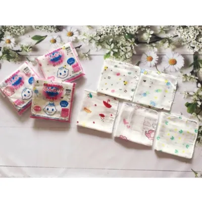 Khăn xô sữa in hoa xuất Nhật gói 10 chiếc cho bé