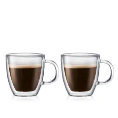 CANTEEN - 2 pcs cup with handle, double wall, medium, 0.2 l, 6 oz