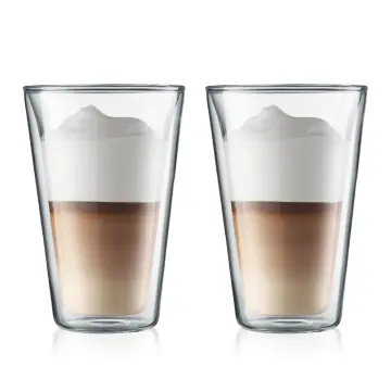 Bodum Assam Double Wall Glass, Set of 2, 0.4 l, 13.5 oz., Clear