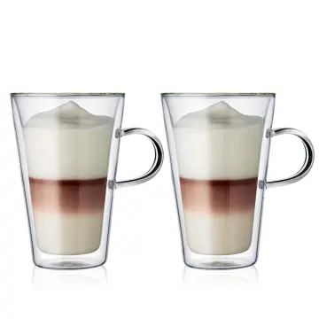 Bodum Bistro 2 Pcs Jumbo Mug, Double Wall, 0.45 L, 15 oz Transparent