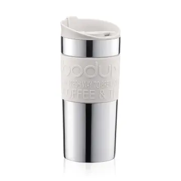 Travel Mug: BODUM Stainless Steel Vacuum Travel Mug: Black, 450ml