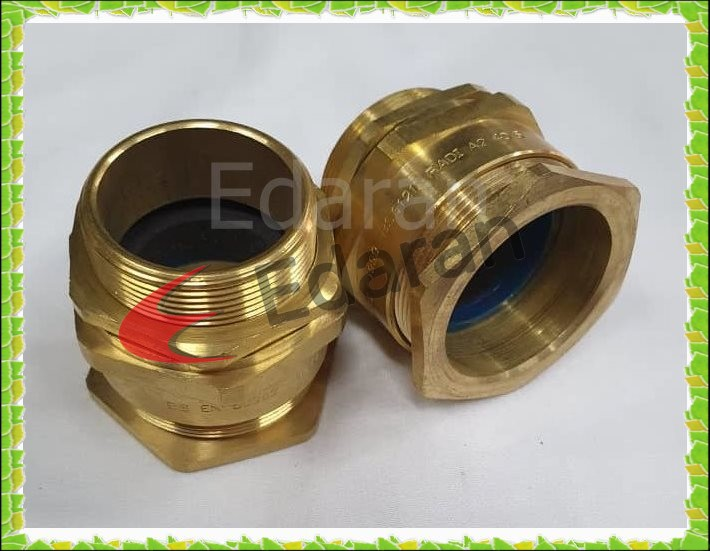 RADI A2 40S BRASS CABLE GLAND WITH LOCK NUT (CABLE DIAMETER 26MM TO