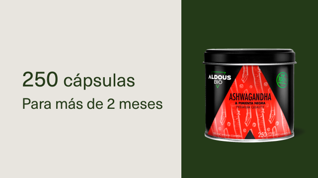 Aldous Bio - Ashwagandha con Pimienta Negra Ecológica 250 cápsulas Aldous Bio