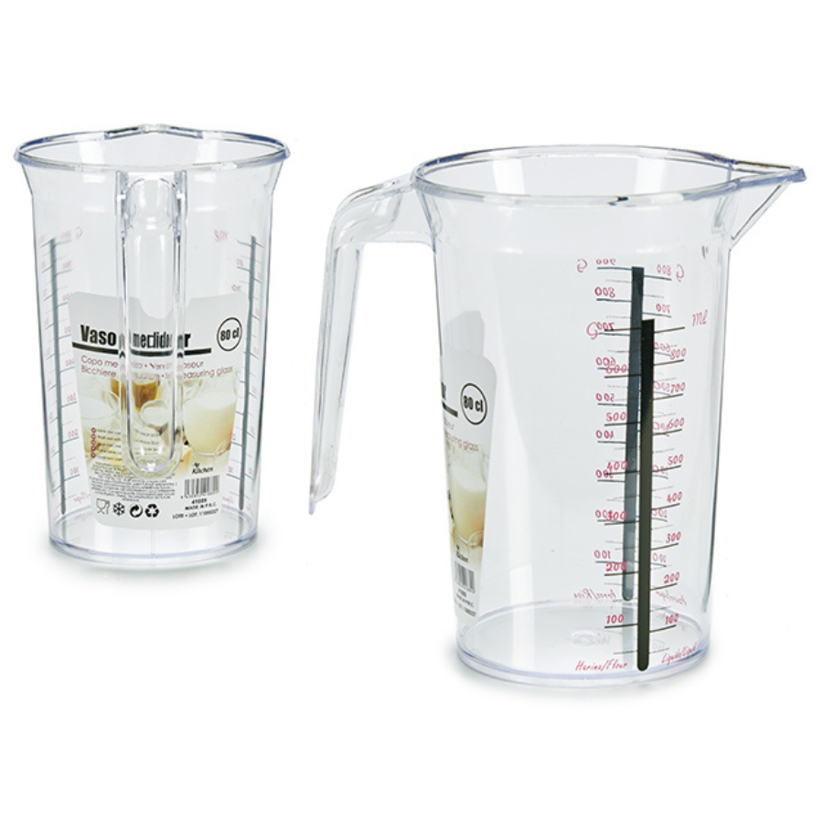 Jarra medidora, vaso batidora, vaso medidor de plástico, vaso medidor de  cocina, hasta 800 ml de