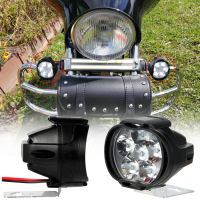 ไฟหน้ารถจักรยานยนต์สปอตไลท์ LED Moto ATV 12V 6500 K ทำงานมอเตอร์สปอตไลท์ไฟหน้ารถ DRL สีขาว