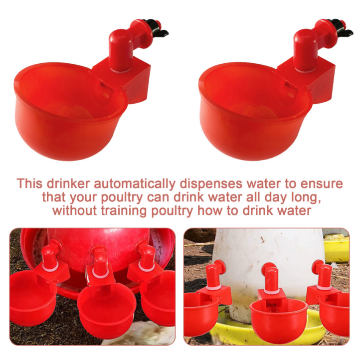 4 Pack Automatic Poultry Waterer Chicken Waterers For Backyard