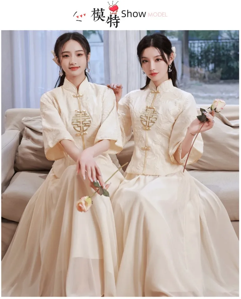 Chinese style sale bridesmaid dresses