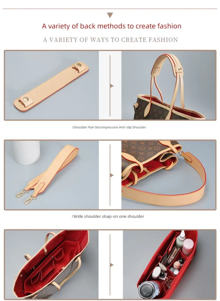 WUTA for LV Neverfull Bag Strap Decompression Shoulder Pads Handle Fixing  Clip Wide Leather Strap Shoulder Rest Bag Accessories _ - AliExpress Mobile