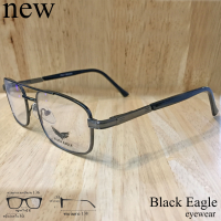 แว่นตา Fashion รุ่น Black Eagle 2025 สีเทา กรอบแว่นตา สำหรับตัดเลนส์  แว่นตา ชาย หญิง ทรงสปอร์ต วัสดุ สแตนเลส Stainless Steel ขาสปริง รับตัดเลนส์