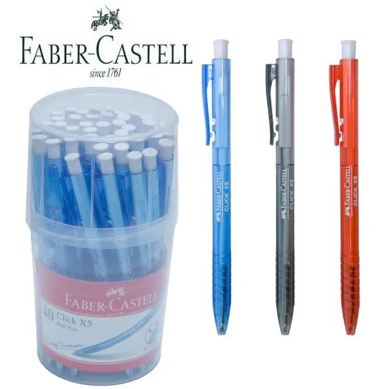 RETRACTABLE BALL PEN CLICK X5 0.5 mm by Faber - Castell - Fa 