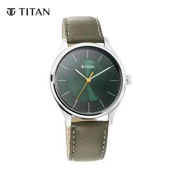 Titan Men Analog Green Dial Leather Strap Watch-1870SL06 | Gifts to Nepal |  Giftmandu