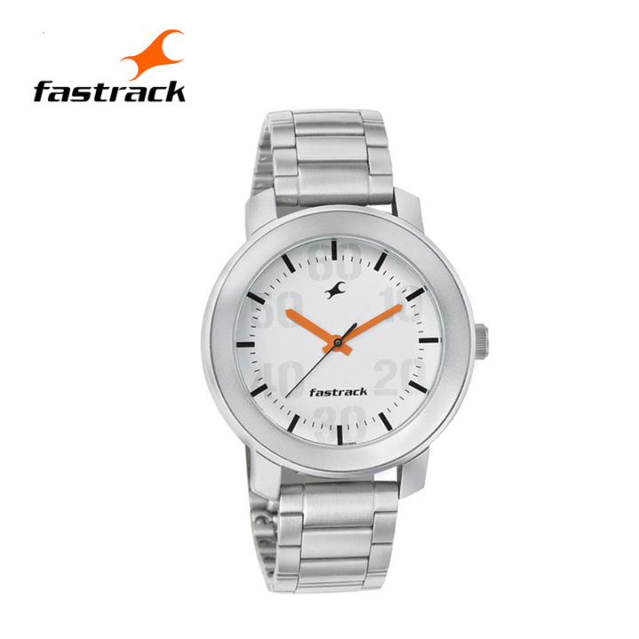 fastrack white dial men's analog watch for guys