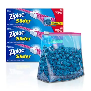 Ziploc Slider Storage Bags with New Power Shield Technology, Gallon, 32  Count, Pack of 3 (96 Total Bags)