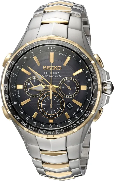 Đồng hồ Seiko cổ sẵn sàng (SEIKO SSG010 Watch) Seiko SSG010 COUTURA Analog  Display Japanese Quartz Two Tone Watch [Hộp & Sách hướng dẫn của Nhà sản  xuất + Người bán bảo hành một năm] 