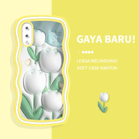 เคสสำหรับ SAMSUNG GALAXY A52 A23 A10S A50 A31 A11 M23 5กรัม J2 J7ไพรม์กันชน TPU อ่อน S10บวก A30โปร M10 A02 A20 A04S สีขาวกุหลาบขาวเคสสำหรับเด็กผู้หญิงเสริมมุม A53