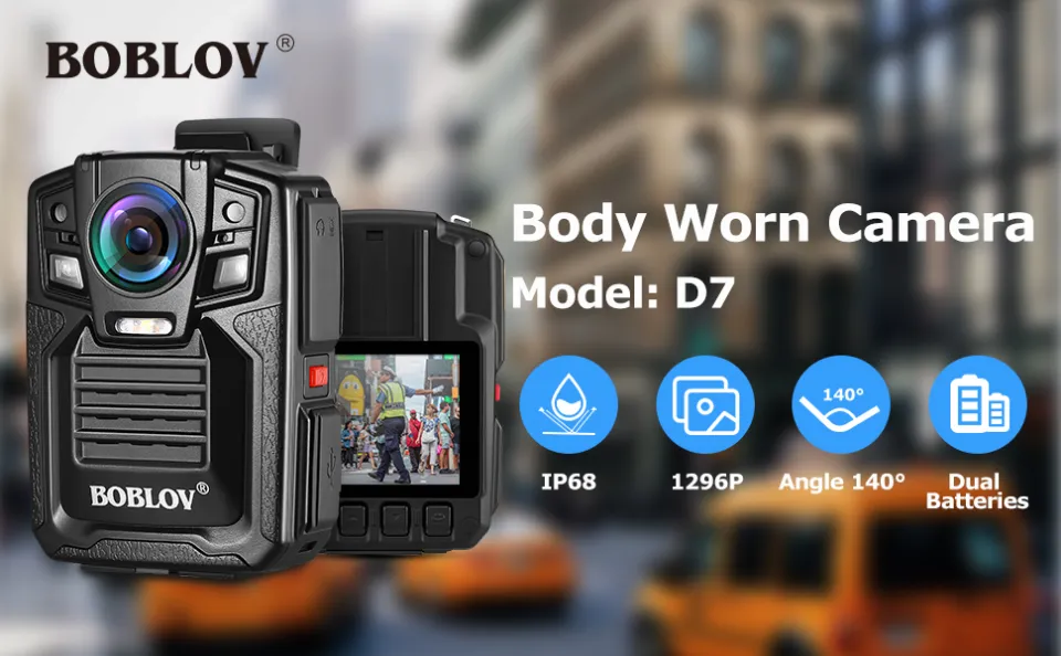 BOBLOV D7 Body Worn Camera, HD 1296P 128GB IR Night Vision Pocket Camcorder  Waterproof Mini Motion Detect DVR with 140° Wide Angle Dashcam for Police  Security Guards Lazada PH