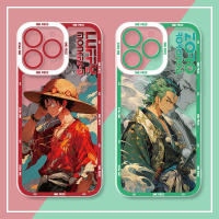 เคสสำหรับ IPhone 11 12 Pro Max 13 Mini 6 6S Plus 6 + เคสโทรศัพท์ TPU ใสนุ่มอะนิเมะเรื่องวันพีช Nica Luffy Zoro Shanks แฟชั่นการ์ตูนเกาหลีน่ารัก INS ฝาหลังสุดหรูป้องกันทุกสัดส่วน