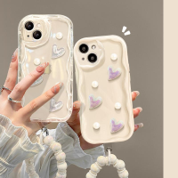 เคสโทรศัพท์สำหรับ Huawei Nova 5T 9SE 11 P30 Mate 40 Pro เคสซิลิโคนแบบนิ่มรักสร้อยข้อมือรูปหัวใจสายคล้องข้อมือกรอบคลื่นเกลียว3D แฟชั่นกันกระแทกน่ารัก