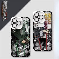 เคสโทรศัพท์สำหรับ IPhone 14 15 Pro Max X XS XR 7 8 Plus 7 + 8 + SE 2020 2022เคสอะนิเมะโจมตีบนไททัน TPU ใสนุ่ม INS ฝาหลังกันกระแทกป้องกันทุกสัดส่วนการ์ตูนแฟชั่นหรูหราน่ารักที่นิยม