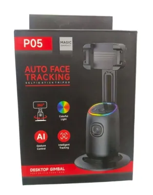 P05 AI Smart Gimbal — Foldable 360° Rotation, Auto Face Tracking Phone Stabilizer