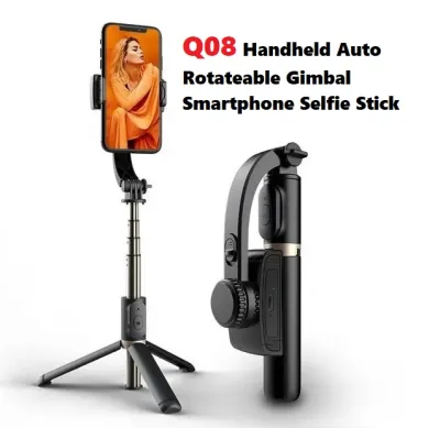 Q08 Handheld Gimbal Smartphone Bluetooth Stabilizer with Tripod & Selfie Stick
