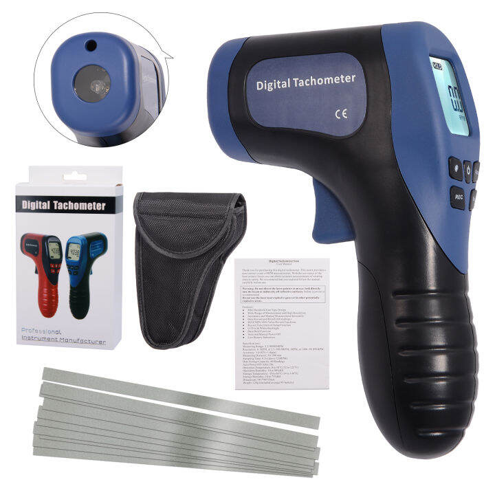 [jiao85f]FOSHIO Digital Laser Tachometer 2.5-99999 RPM Meter Gauges Non ...
