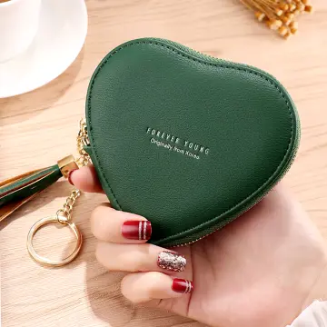 Fashion PU Leather Mini Wallet Card Key Holder Coin Purse Keychain