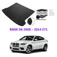 【JUMA】 สำหรับ BMW X6 E71 2008-2014ที่กำหนดเองหนัง Alas Bagasi Mobil ท้ายรถพรมเช็ดเท้าโคลนพรมสำหรับรถยนต์